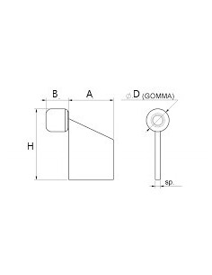 Gomma Antiscivolo d.80 h2,5 mm